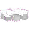 vidaXL 8-tlg. Garten-Sofagarnitur mit Kissen Grau Poly Rattan