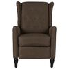vidaXL Massagesessel Verstellbar Dunkelbraun Stoff