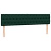 vidaXL Boxspringbett mit Matratze Dunkelgr&uuml;n 180x210 cm Samt