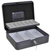 vidaXL Geldbox mit Schloss Dunkelgrau 30 x 24 x 9 cm Stahl