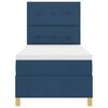 vidaXL Boxspringbett mit Matratze mit Kopfteil Blau 80 x 200 cm Stoff