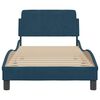 vidaXL Bettgestell mit Kopfteil "Dover" Blau 90x200 cm Samt