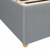 vidaXL Bettrahmen mit Matratze Hellgrau 200 x 200 cm Stoff