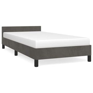 vidaXL Bettgestell ohne Matratze Dunkelgrau 80x200 cm Samt