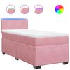 vidaXL Boxspringbett mit Matratze Rosa 80x200 cm Samt