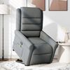 vidaXL Massagesessel mit Aufstehhilfe Dunkelgrau Stoff