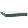 vidaXL Boxspringbett mit Matratze & LED Dunkelgr&uuml;n 140x200 cm Samt