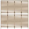 vidaXL Paravent 4-tlg. Beige Poly Rattan