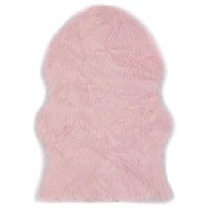 vidaXL Teppich 60x90 cm K&uuml;nstlicher Schafspelz Rosa