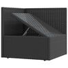 vidaXL 3-tlg. Garten-Lounge-Set mit Kissen Schwarz Poly Rattan
