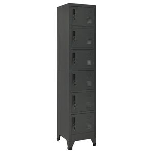 vidaXL Schlie&szlig;fachschrank Anthrazit 38x40x180 cm Stahl