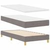 vidaXL LED Boxspringbett mit LED-Lichtleisten Taupe 90 x 190 cm Stoff