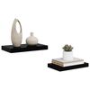 vidaXL Schweberegale 2 Stk. Hochglanz-Schwarz 40x23x3,8 cm MDF