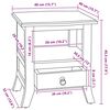 vidaXL Nachttisch Braun 40 x 40 x 45,5 cm Massives Mahagoni Holz