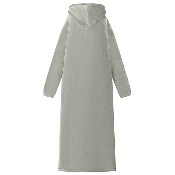 vidaXL Decken-Hoodie Grau L Fleece und Flanell
