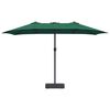 vidaXL Garten-Sonnenschirm Gr&uuml;n 385 x 209 x 244 cm Polyester