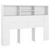 vidaXL Kopfteilschrank Wei&szlig; 140 x 19 x 103,5 cm