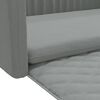 vidaXL Kofferraum-Hundebett Hellgrau 90x60 cm Leinenoptik