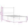 vidaXL Metallbett ohne Matratze Braun Eichen-Optik 80x200 cm