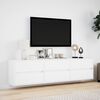 vidaXL TV-Wandschrank mit LED Wei&szlig; 180x31x45 cm