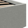 vidaXL Bett mit Bettkasten Hydraulisch LED Hellgrau Stoff 90x200 cm