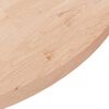 vidaXL Runde Tischplatte &Oslash;90x2,5 cm Unbehandeltes Massivholz Eiche