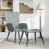 vidaXL Relaxsessel mit Hocker Hellgrau Samt