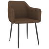 vidaXL Esszimmerst&uuml;hle 2 Stk. Braun Stoff