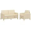 vidaXL Sofa Set mit Stauraum 2 pcs Creme Polyester