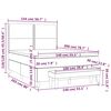 vidaXL Boxspringbett mit Matratze Dunkelbraun 140x200 cm Stoff