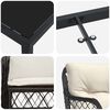 vidaXL Garten Essgruppe mit Kissen 9 pcs Schwarz Poly-Rattan