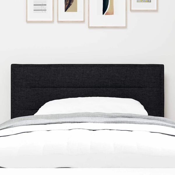 vidaXL LED Kopfteil mit LED-Lichtleisten Schwarz 80 cm Polyester