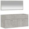 vidaXL Badschrank mit Spiegel Betongrau Holzwerkstoff