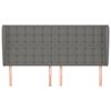 vidaXL Kopfteil mit Ohren Dunkelgrau 163x23x118/128 cm Stoff