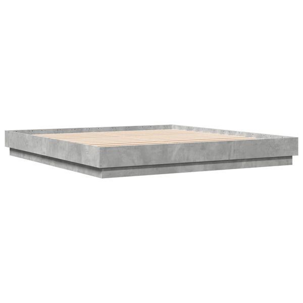 vidaXL Bettgestell Betongrau 180x200 cm Holzwerkstoff