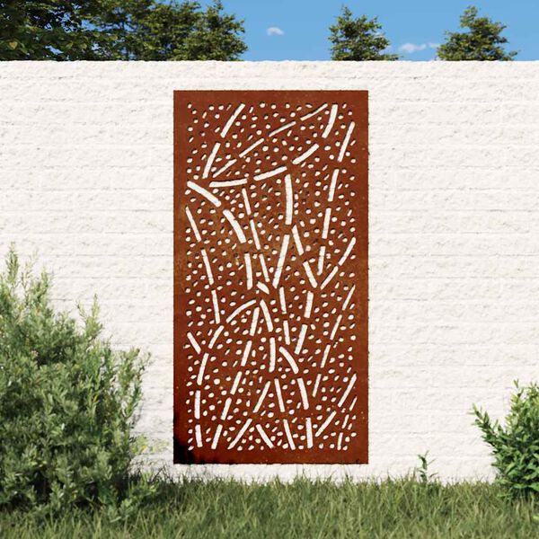 vidaXL Garten-Wanddeko 105x55 cm Cortenstahl Blatt-Design