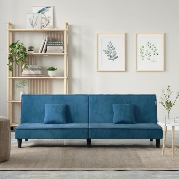 vidaXL Schlafsofa Dunkelgr&uuml;n Samt