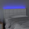 vidaXL LED Kopfteil Wei&szlig; 100x5x78/88 cm Kunstleder