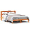 vidaXL Bettgestell mit Kopfteil ohne Matratze Wachsbraun 140x200 cm