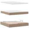 vidaXL Bett mit Stauraum und LED Cappuccino 180 x 200 cm Kunstleder
