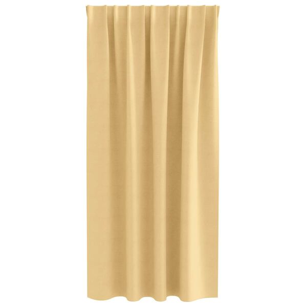 vidaXL Verdunkelungs-Vorh&auml;nge mit Ringen 2 pcs Beige 175 x 140 cm