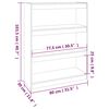 vidaXL B&uuml;cherregal/Raumteiler 80x30x103,5 cm Massivholz Kiefer