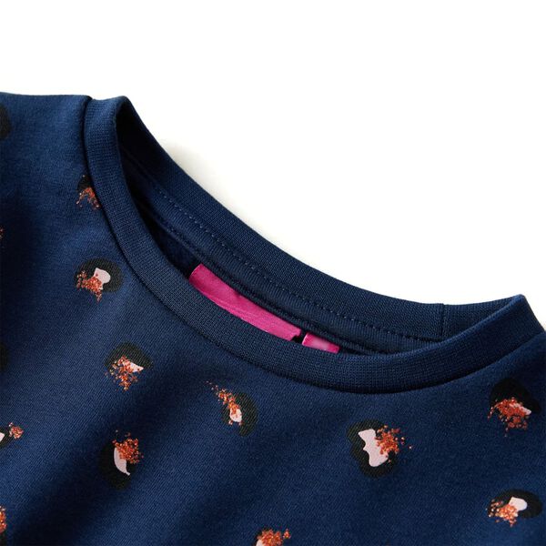 Kinderkleid mit Langen &Auml;rmeln Marineblau 92