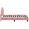 vidaXL Kinderbettgestell mit Kopfteil Rosa 80 x 160 cm Samt