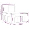 vidaXL Boxspringbett mit Matratze Dunkelbraun 160x200 cm Stoff