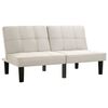 vidaXL 2-Sitzer-Sofa Creme Stoff