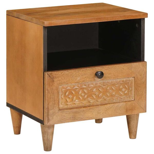 vidaXL Nachttisch Hellbraun 40 x 33 x 46 cm Massivholz Akazie