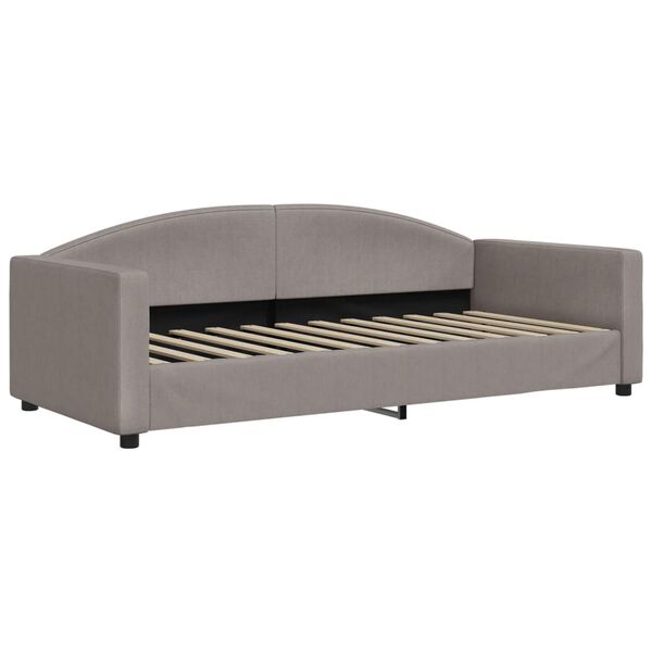 vidaXL Tagesbett mit Matratze Taupe 90x200 cm Stoff