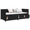 vidaXL Tagesbett Schwarz 90x190 cm Massivholz Kiefer