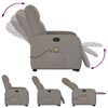 vidaXL Massagesessel mit Aufstehhilfe Taupe Stoff